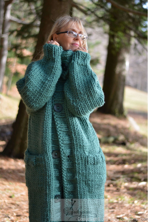 Pure wool top cardigan ladies